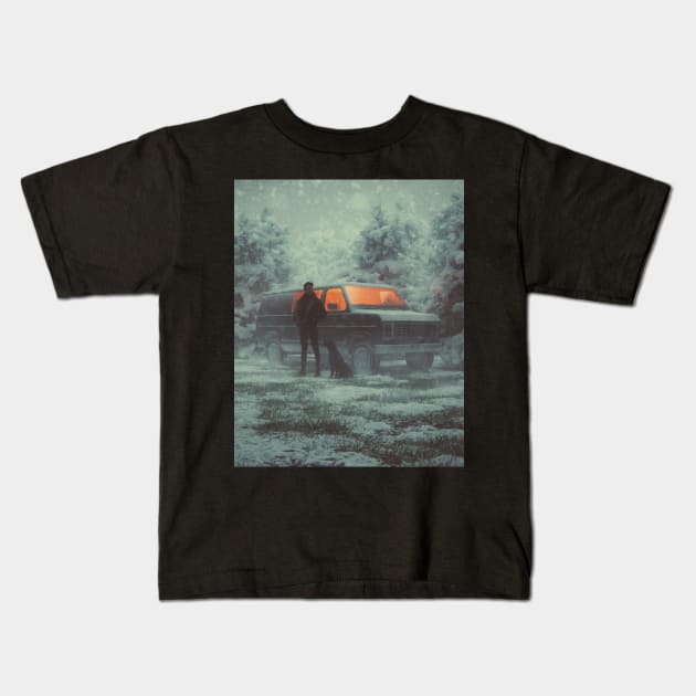 COLD TRIP Kids T-Shirt by Huleeb